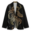 Bohemian Spiritual Fish Print Men's Cotton Blazer