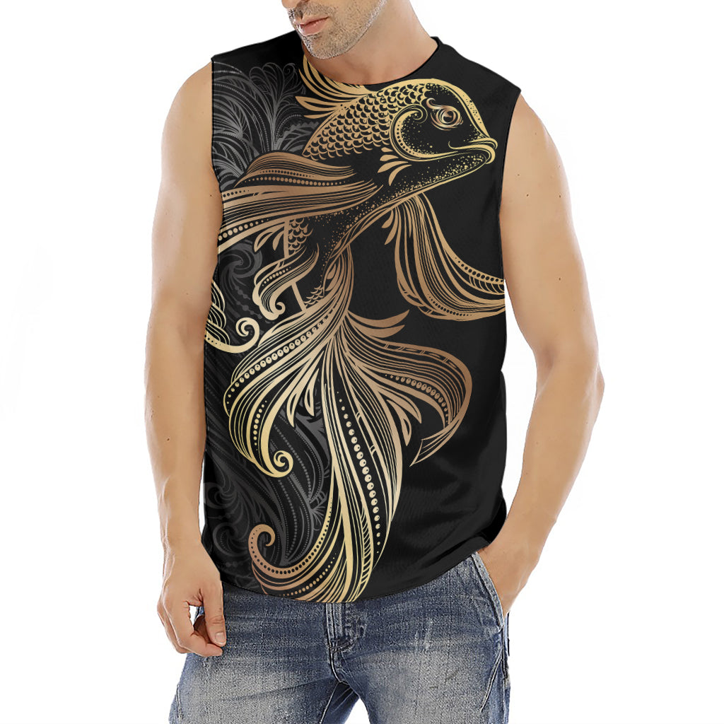 Bohemian Spiritual Fish Print Men's Fitness Tank Top