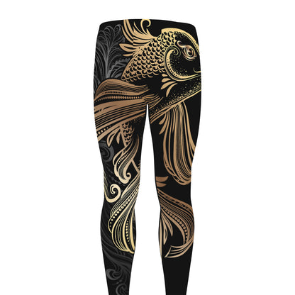 Bohemian Spiritual Fish Print Men's leggings