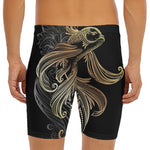 Bohemian Spiritual Fish Print Men's Long Boxer Briefs