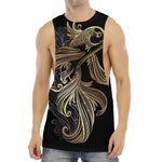 Bohemian Spiritual Fish Print Men's Muscle Tank Top