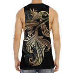 Bohemian Spiritual Fish Print Men's Muscle Tank Top