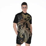 Bohemian Spiritual Fish Print Men's Rompers