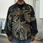 Bohemian Spiritual Fish Print Men's Shirt Jacket