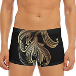 Bohemian Spiritual Fish Print Men's Short Boxer Briefs
