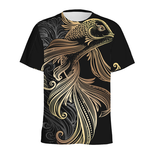 Bohemian Spiritual Fish Print Men's Sports T-Shirt