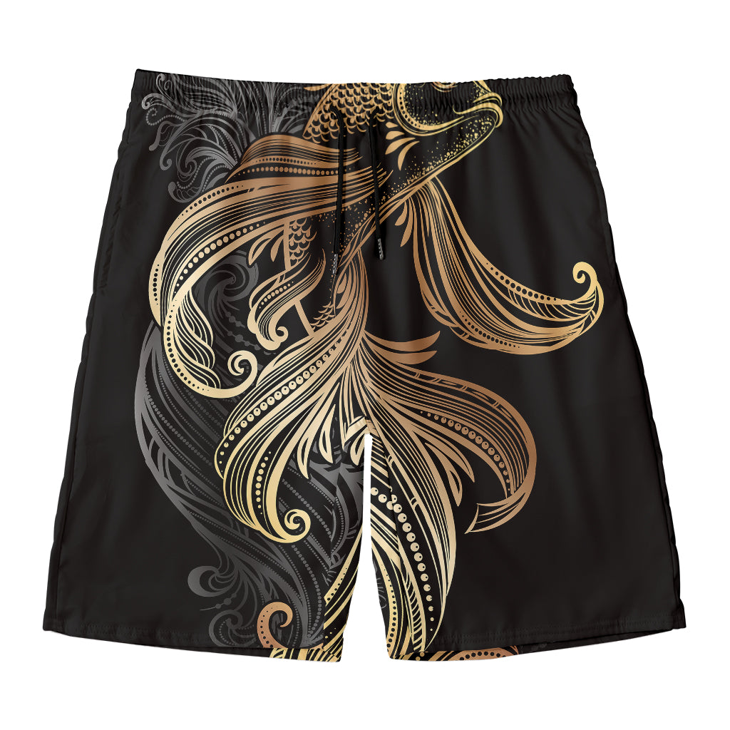 Bohemian Spiritual Fish Print Men's Swim Trunks