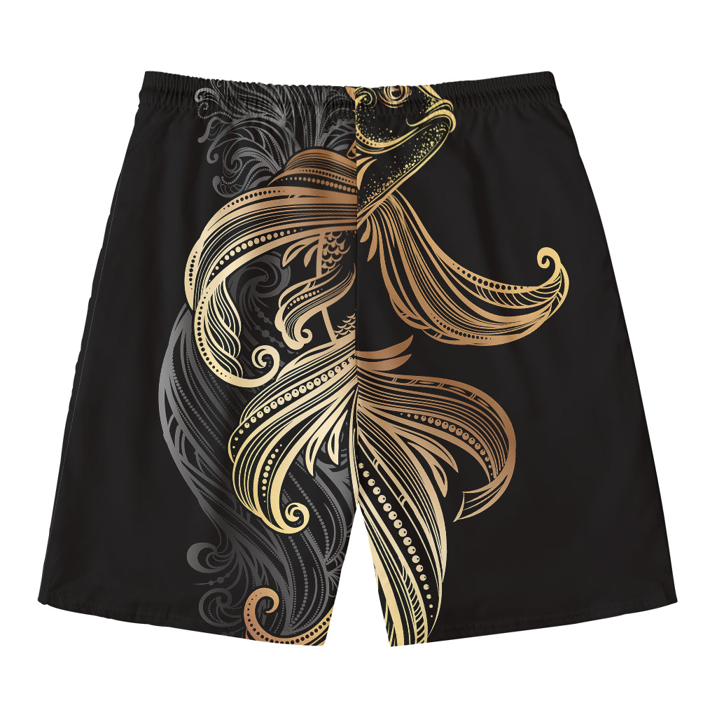 Bohemian Spiritual Fish Print Men's Swim Trunks