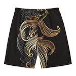 Bohemian Spiritual Fish Print Men's Swim Trunks