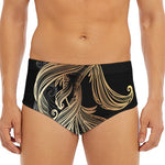 Bohemian Spiritual Fish Print Men's Triangle Swim Briefs