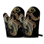 Bohemian Spiritual Fish Print Oven Mitts