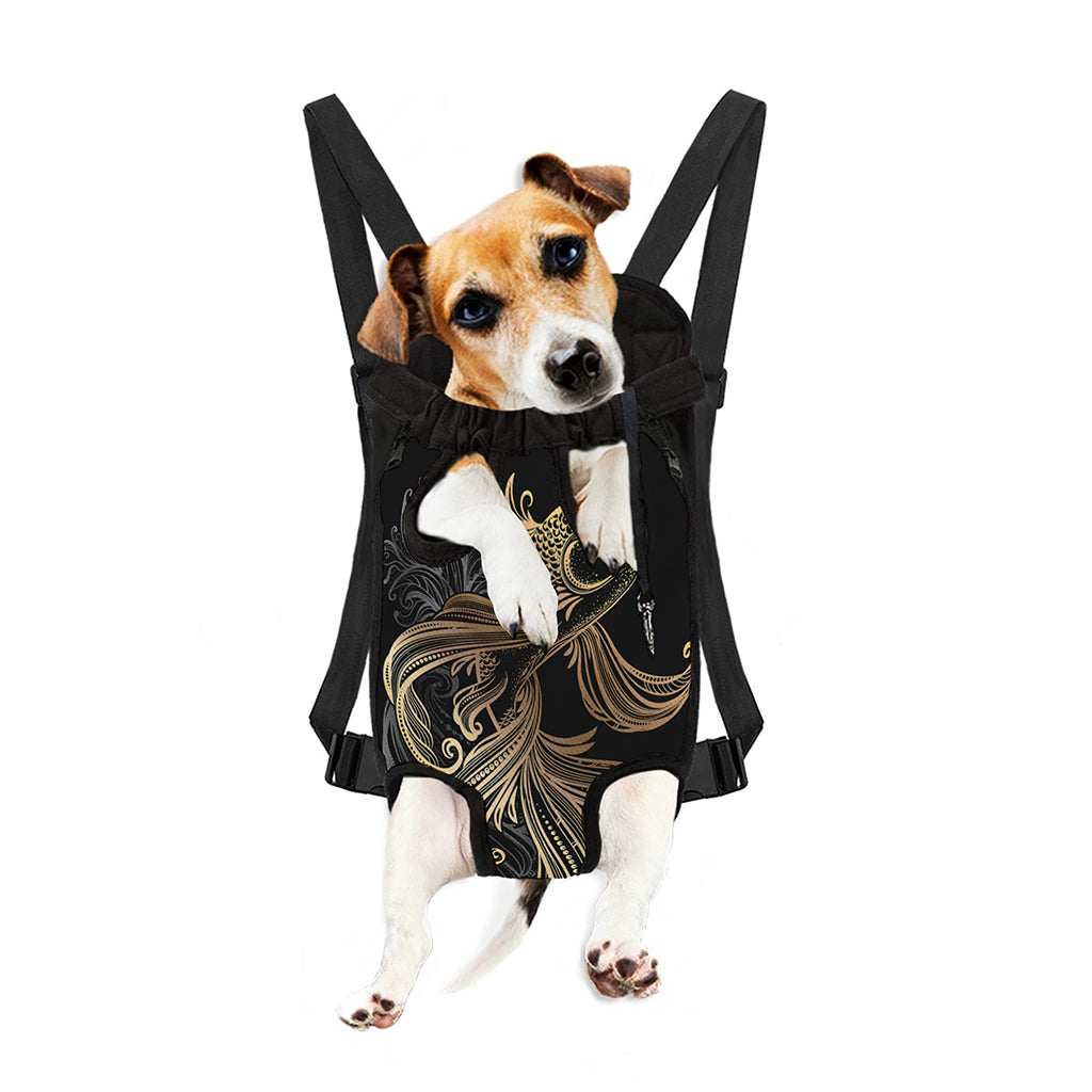 Bohemian Spiritual Fish Print Pet Carrier Backpack