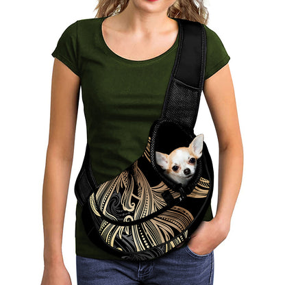 Bohemian Spiritual Fish Print Pet Sling Carrier