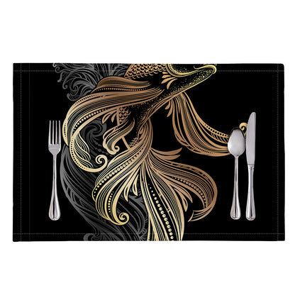 Bohemian Spiritual Fish Print Placemat