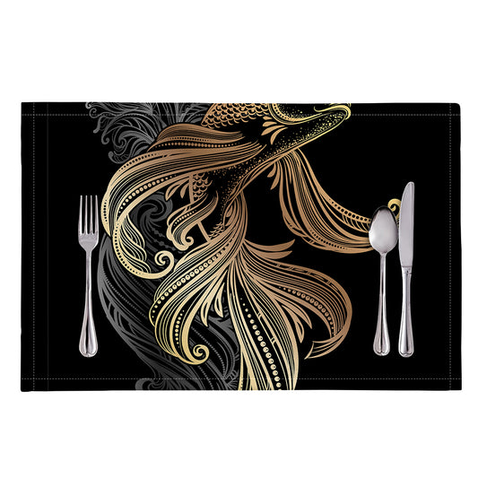 Bohemian Spiritual Fish Print Placemat