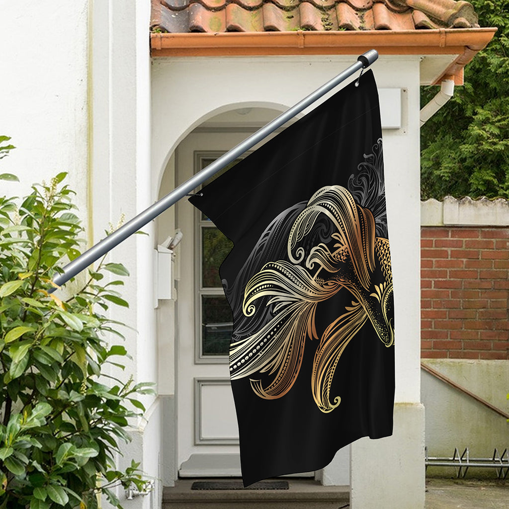 Bohemian Spiritual Fish Print Polyester Flag