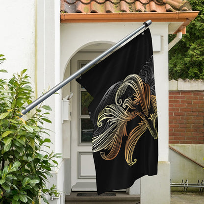 Bohemian Spiritual Fish Print Polyester Flag