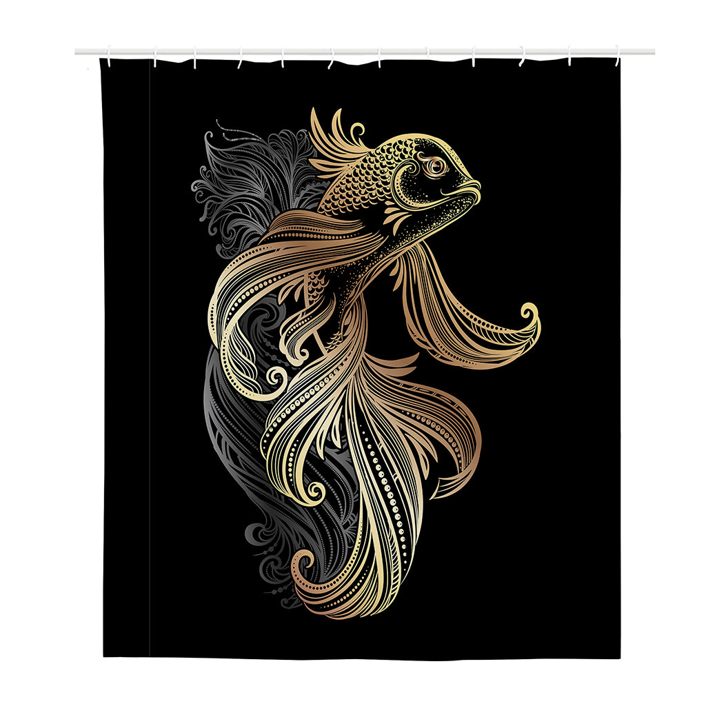 Bohemian Spiritual Fish Print Polyester Shower Curtain