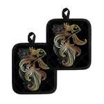 Bohemian Spiritual Fish Print Pot Holders