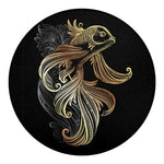 Bohemian Spiritual Fish Print Round Blanket