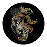 Bohemian Spiritual Fish Print Round Floor Mat