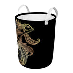Bohemian Spiritual Fish Print Round Laundry Basket