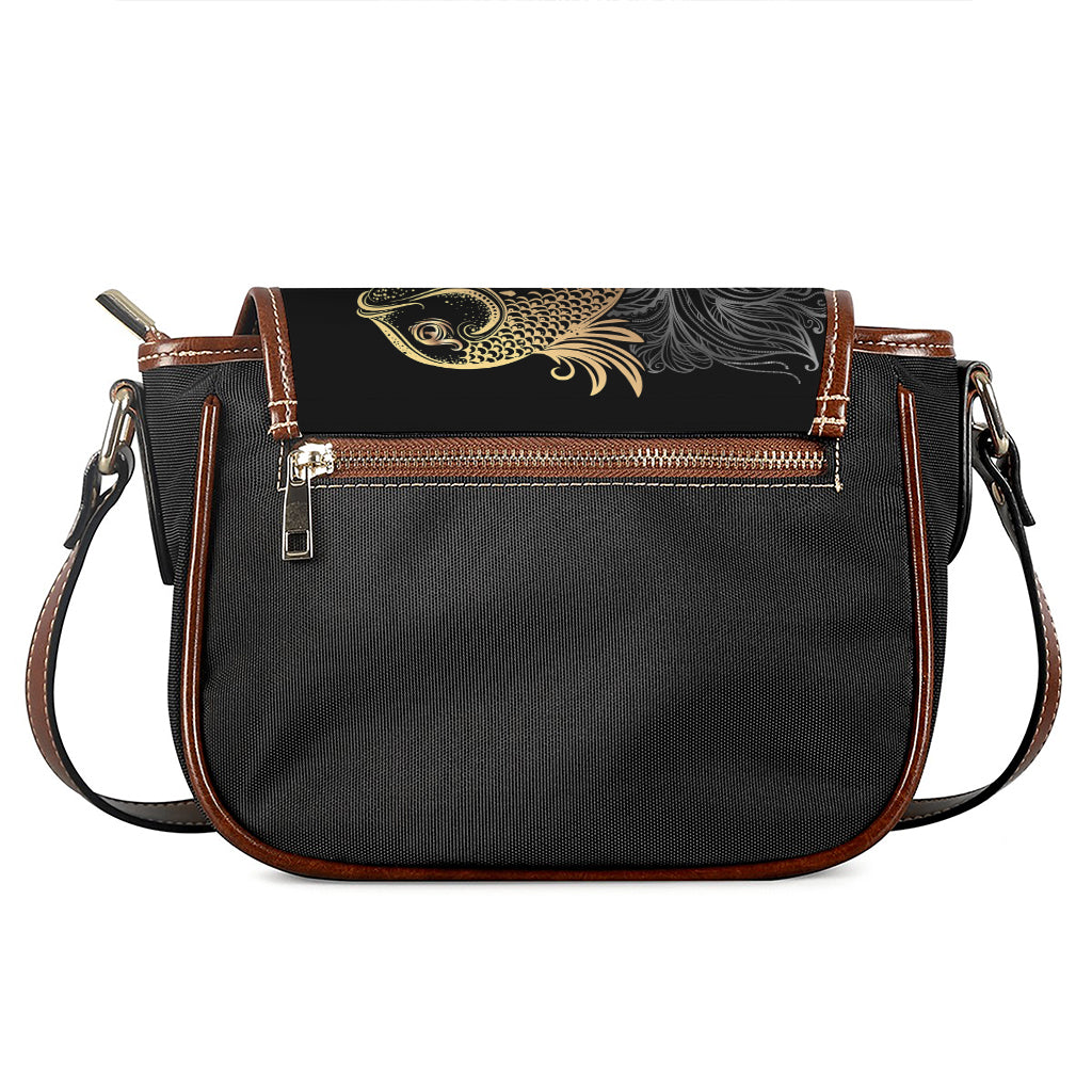 Bohemian Spiritual Fish Print Saddle Bag