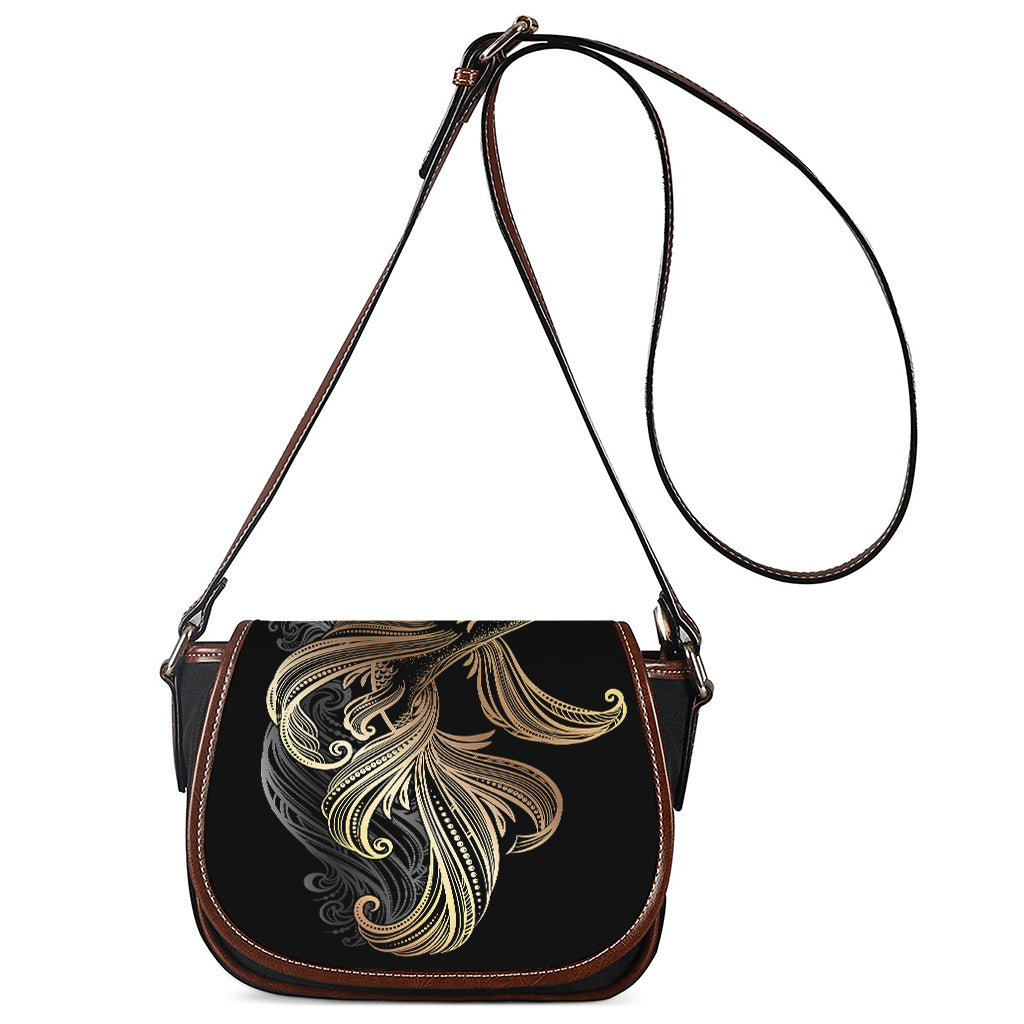 Bohemian Spiritual Fish Print Saddle Bag