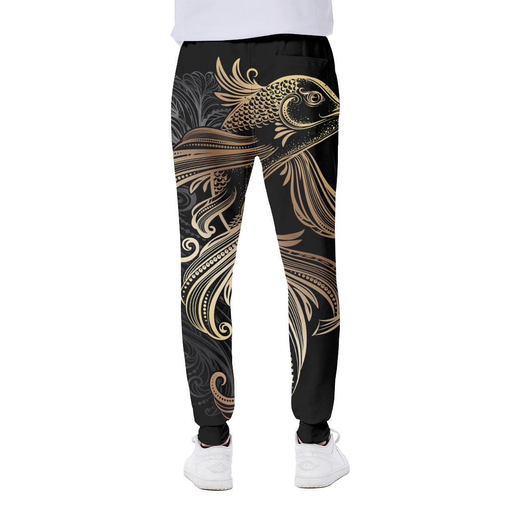 Bohemian Spiritual Fish Print Scuba Joggers