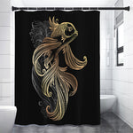 Bohemian Spiritual Fish Print Shower Curtain
