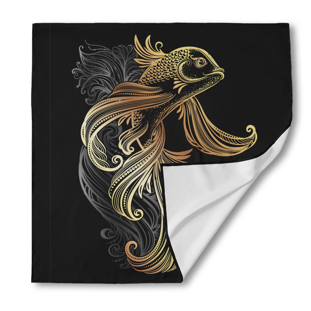 Bohemian Spiritual Fish Print Silk Bandana