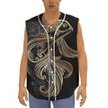 Bohemian Spiritual Fish Print Sleeveless Baseball Jersey