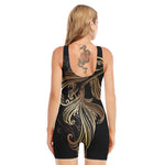 Bohemian Spiritual Fish Print Sleeveless One Piece Swimsuit