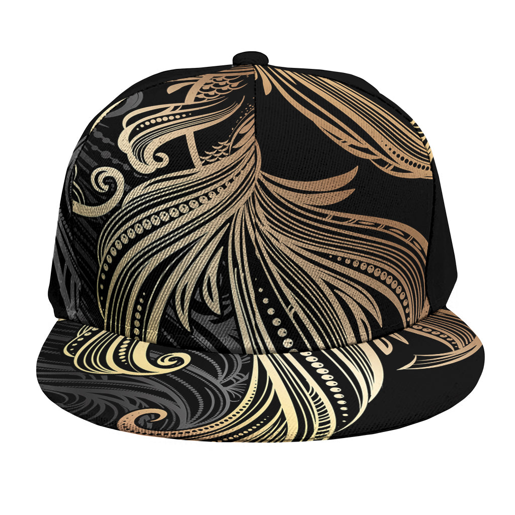 Bohemian Spiritual Fish Print Snapback Cap