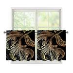 Bohemian Spiritual Fish Print Tier Curtains