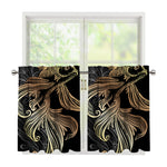 Bohemian Spiritual Fish Print Tier Curtains