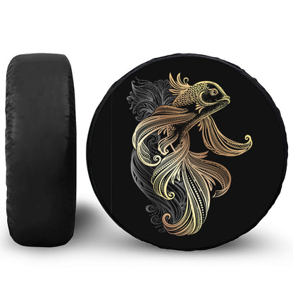 Bohemian Spiritual Fish Print Tire Cover