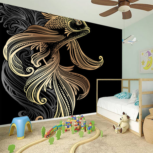 Bohemian Spiritual Fish Print Wall Sticker