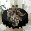 Bohemian Spiritual Fish Print Waterproof Round Tablecloth