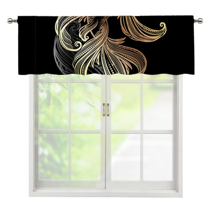 Bohemian Spiritual Fish Print Window Valance