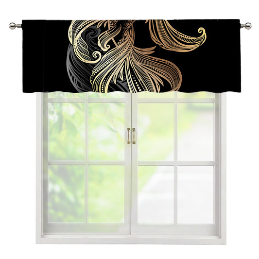 Bohemian Spiritual Fish Print Window Valance