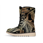 Bohemian Spiritual Fish Print Winter Boots
