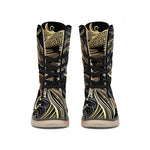 Bohemian Spiritual Fish Print Winter Boots