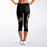 Bohemian Spiritual Fish Print Women's Capri Leggings