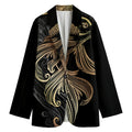 Bohemian Spiritual Fish Print Women's Cotton Blazer