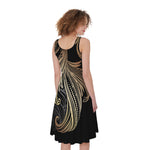 Bohemian Spiritual Fish Print Women's Sleeveless Dress