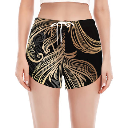 Bohemian Spiritual Fish Print Women's Split Running Shorts