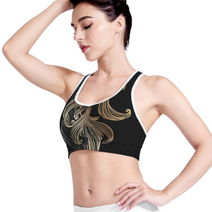 Bohemian Spiritual Fish Print Women's Sports Bra