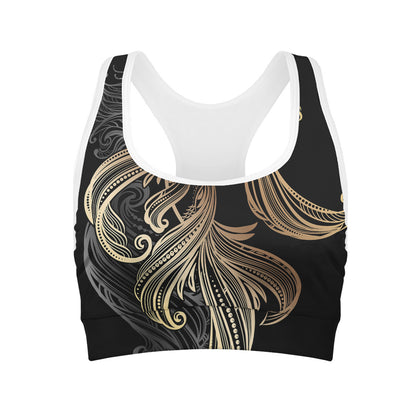 Bohemian Spiritual Fish Print Women's Sports Bra