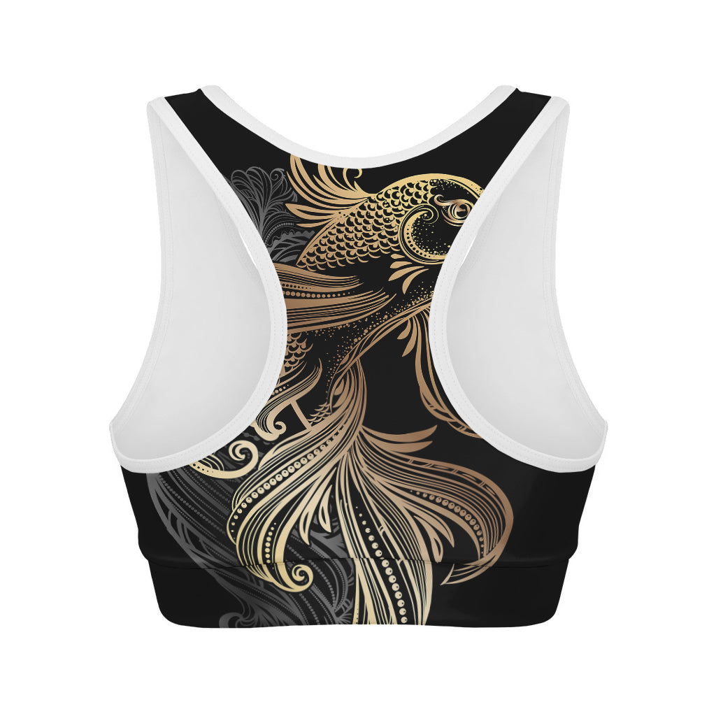 Bohemian Spiritual Fish Print Women's Sports Bra